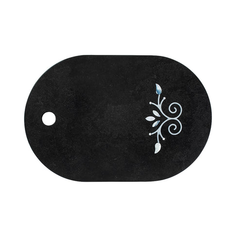 Stone Cutting Board with Abalone Shell Inlay